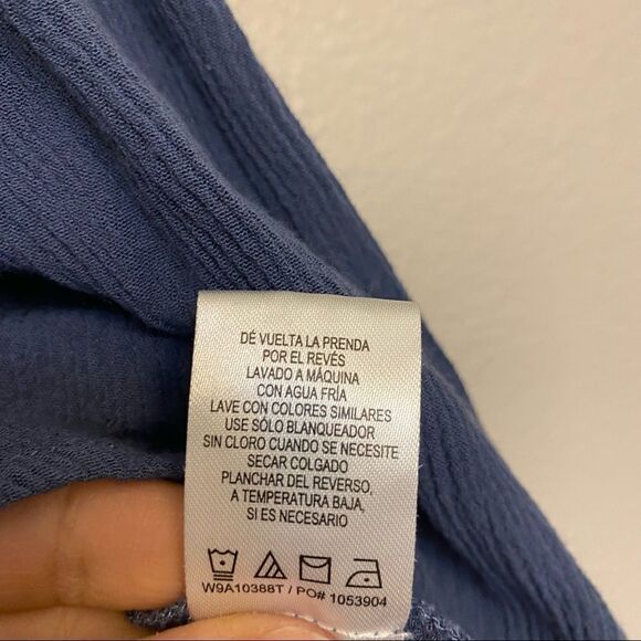 Wallflower Slate blue lace tank top sleeveless blouse-M - Picture 10 of 11